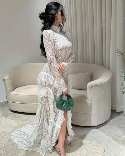 Marcella Floor-Length Lace Dress