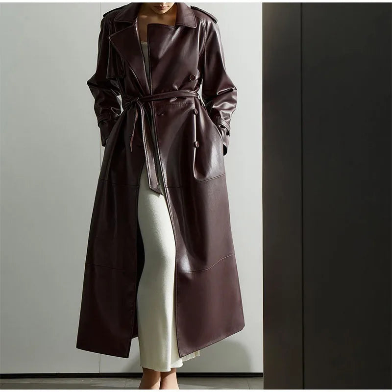 PALOMA Long  Leather Coat
