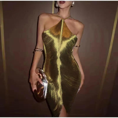 GLIDED GALAXY DRESS - Celestial Couture