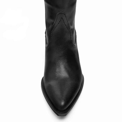 Camellia leather Boots