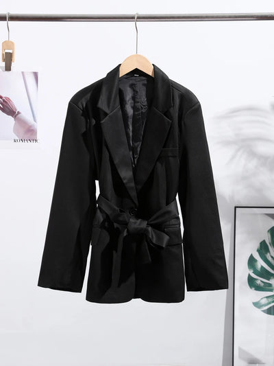 KAREN Elegant Belt Blazer