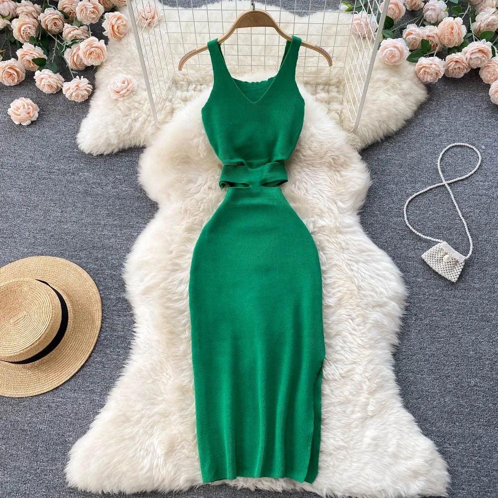 Radiant Cut-Out Bodycon Dress - Celestial Couture