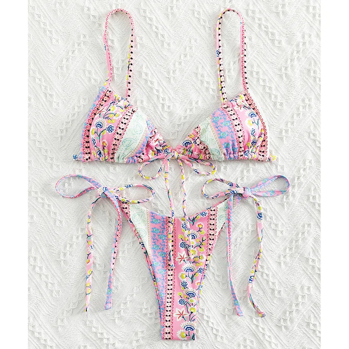 Floral Femme Print Bikini  -multiple colors