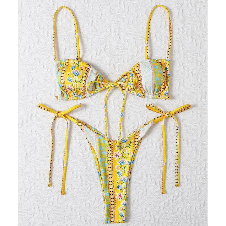Floral Femme Print Bikini  -multiple colors