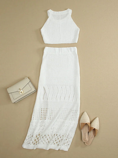 Sheer Allure Knit Set - Celestial Couture