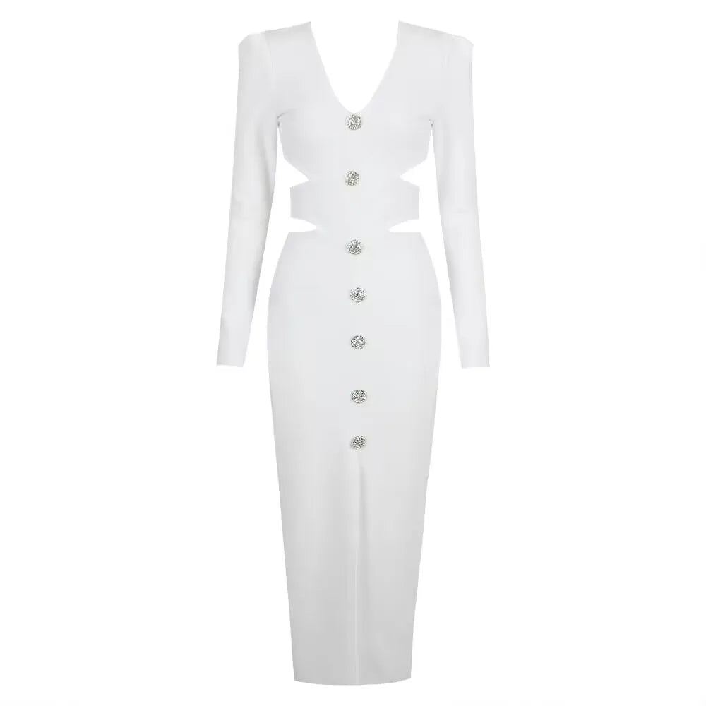 Ivory Essence Classic White Dress - Celestia Couture