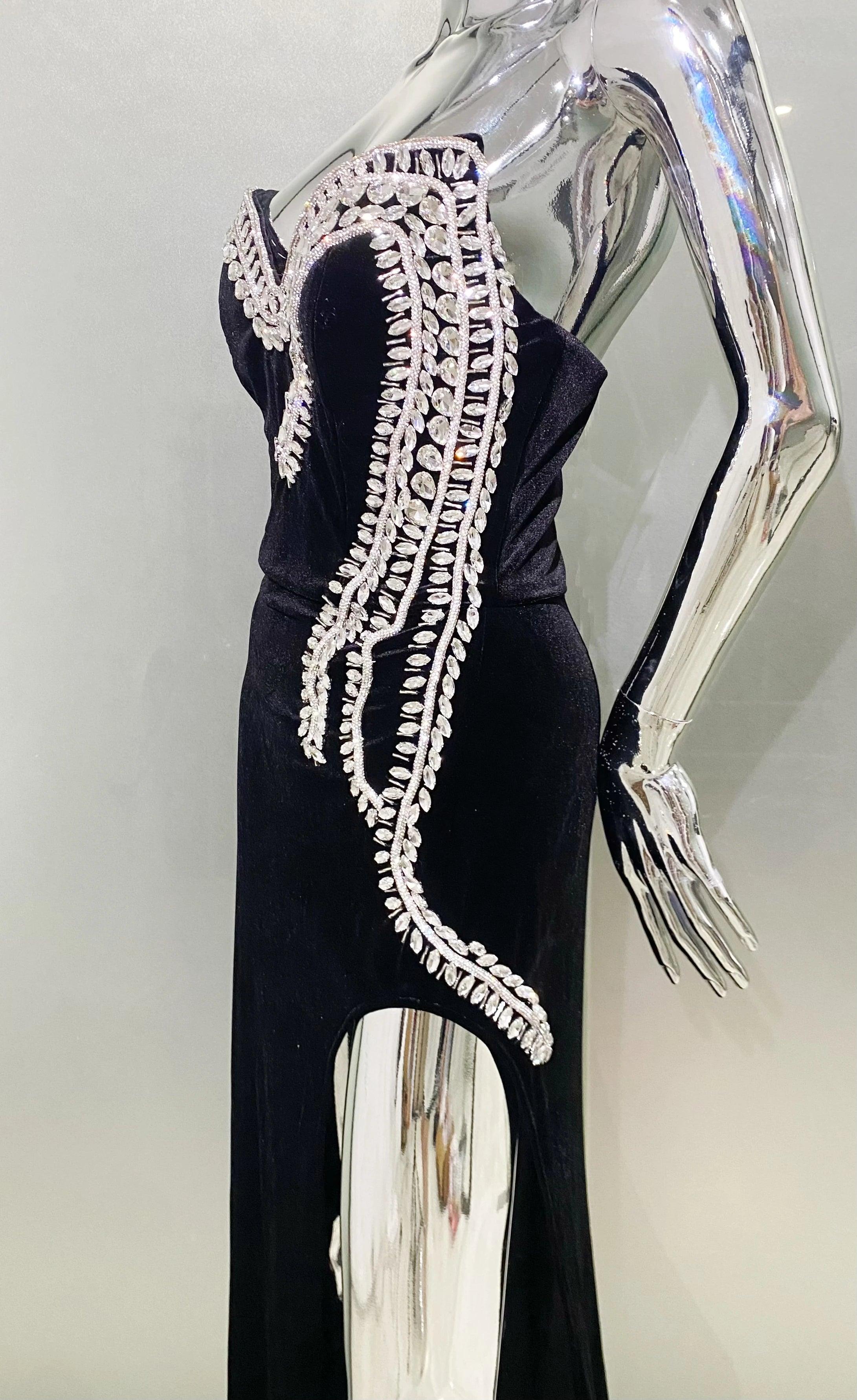 VELVET LUXE DRESS - Celestial Couture