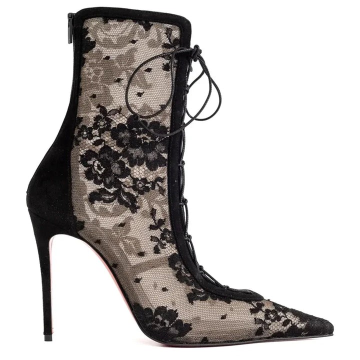 Celestia Noir Lace Boots
