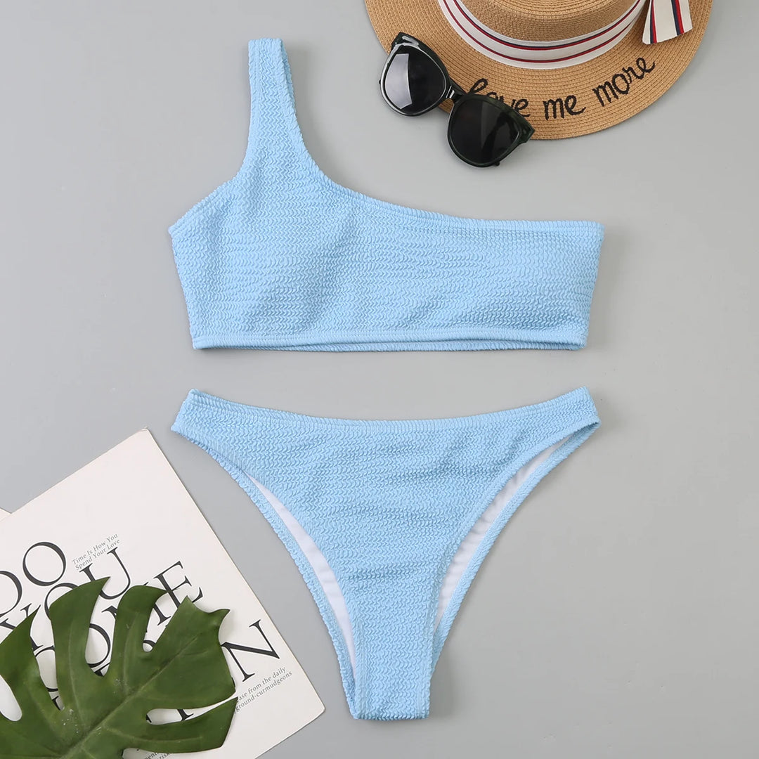 Ocean Goddess One-Shoulder Bikini - Celestial Couture