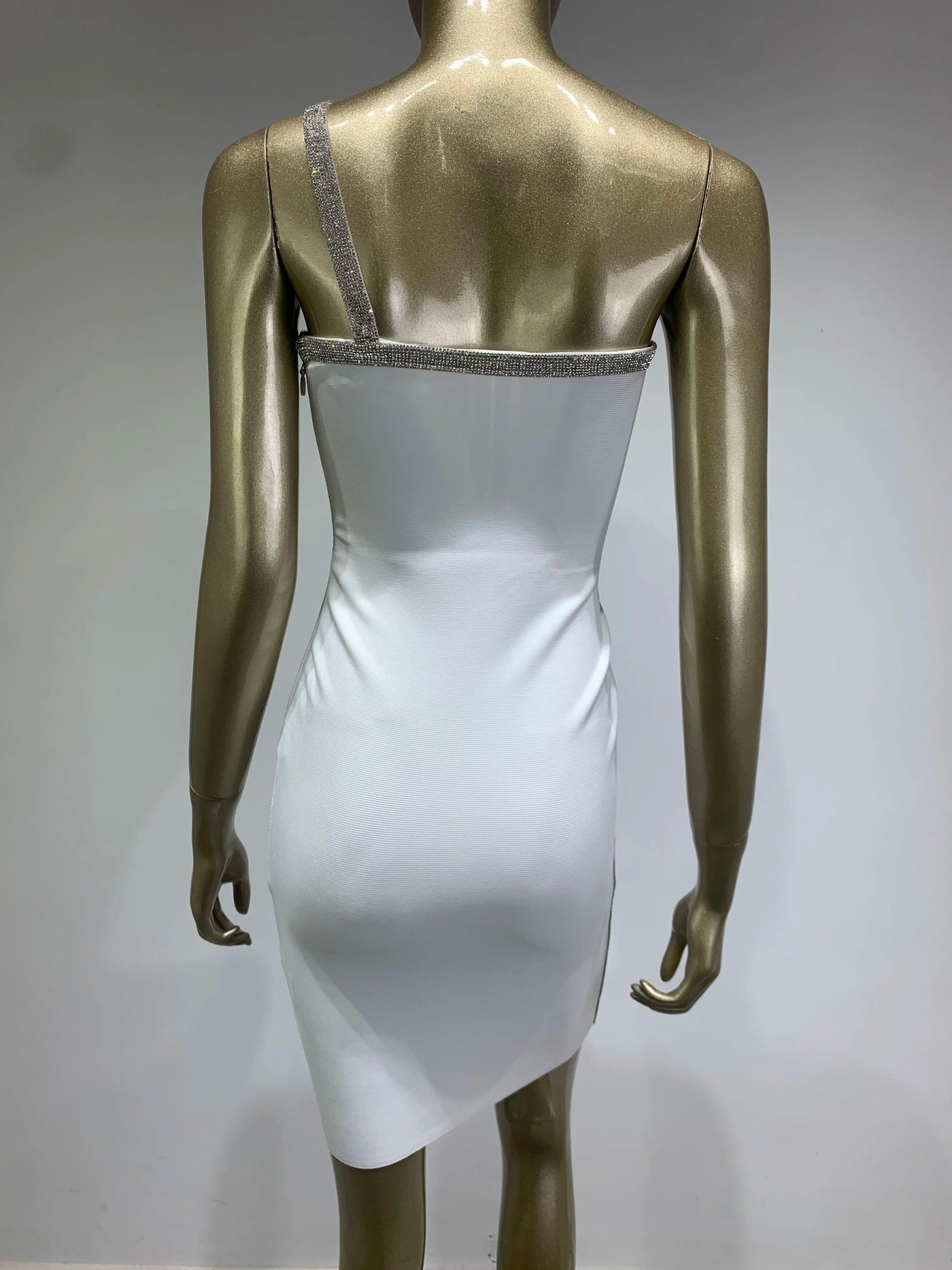 New Arrival Black White Color Women Sexy Off the Shoulder Bodycon Mini Dress Bandage Fashion Nightclub Party Celebrate Dress - Celestial Couture