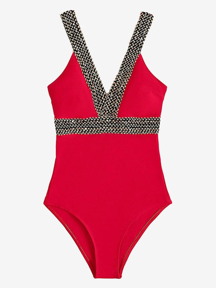 Detailed One Piece Swimwear  -  multiple style and colors
