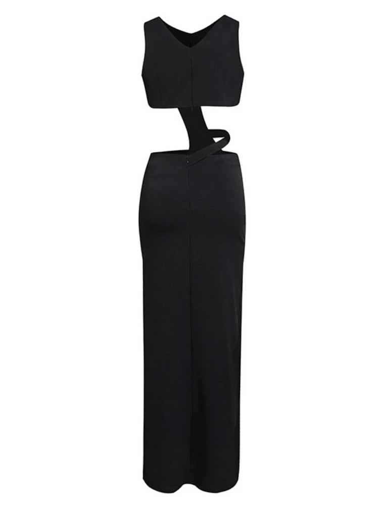 Stella Noir Sleeveless Dress - Celestia Couture