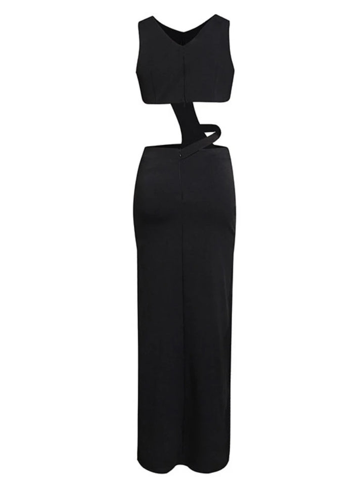Stella Noir Sleeveless Dress - Celestia Couture