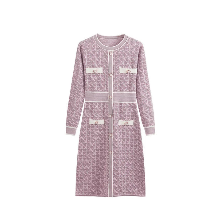 Pink Knitted Dress - Celestia Couture
