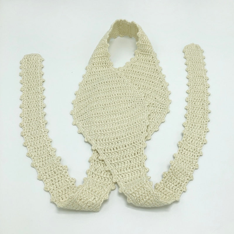 Crochet Crossed Top &amp; skirt set