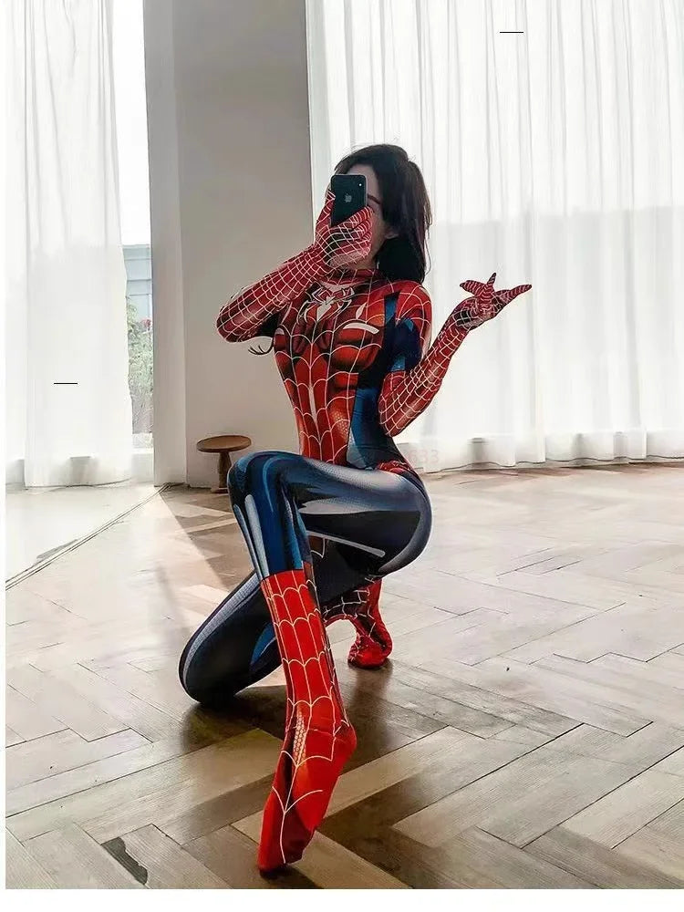 A Superhero Spider Women Costume