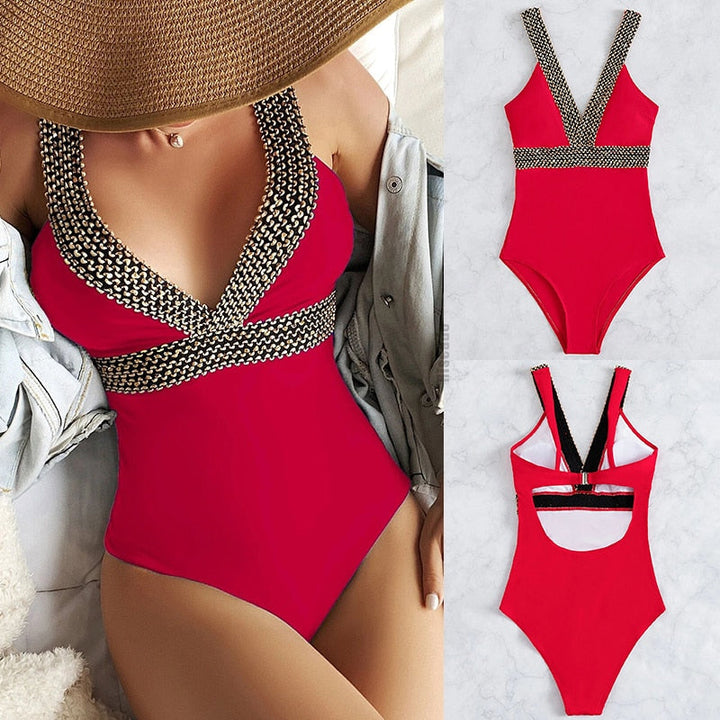 Detailed One Piece Swimwear  -  multiple style and colors