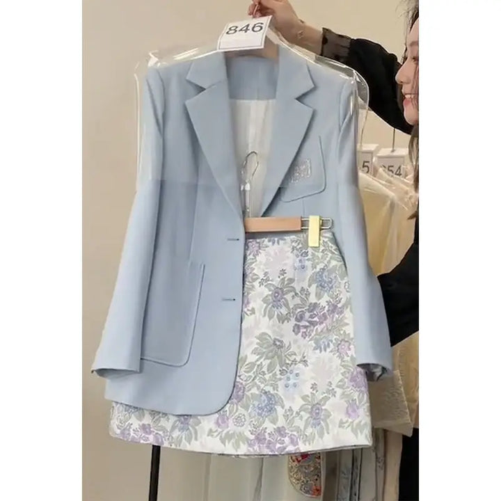 Korean Drama Suit &amp; Skirt Set - Celestia Couture