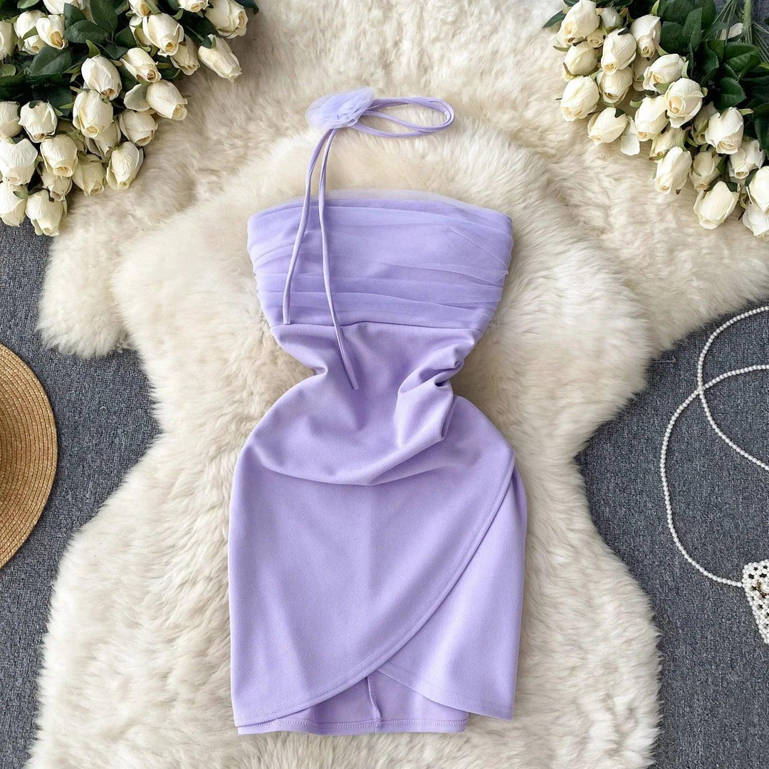 Strapless Mesh Dress - Celestia Couture