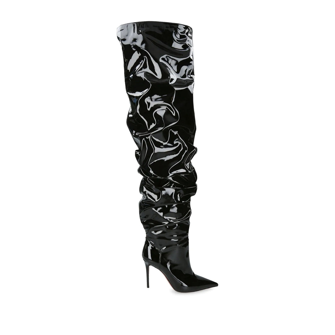 Paloma Suede Pleated Pointed Boots