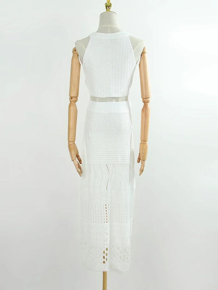 Sheer Allure Knit Set - Celestial Couture