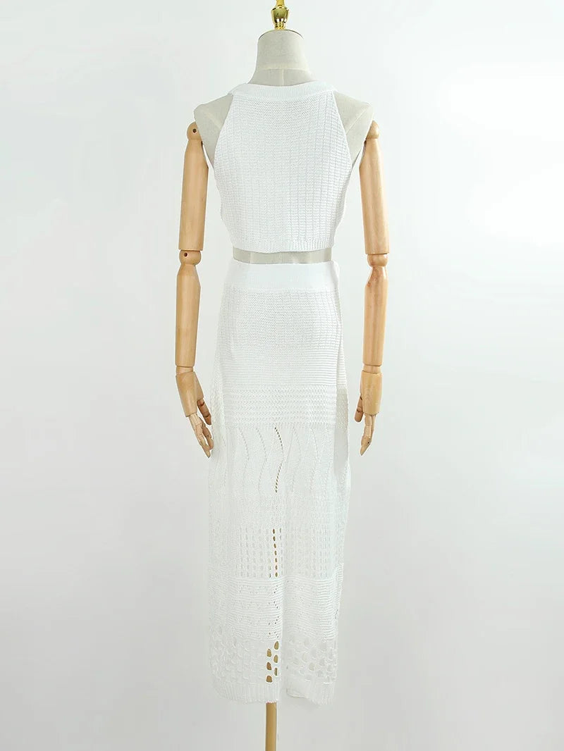 Sheer Allure Knit Set - Celestial Couture