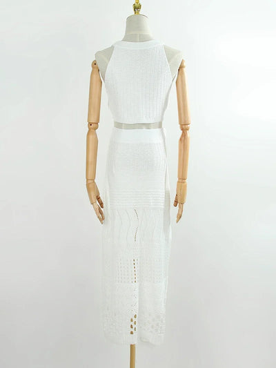 Sheer Allure Knit Set - Celestial Couture