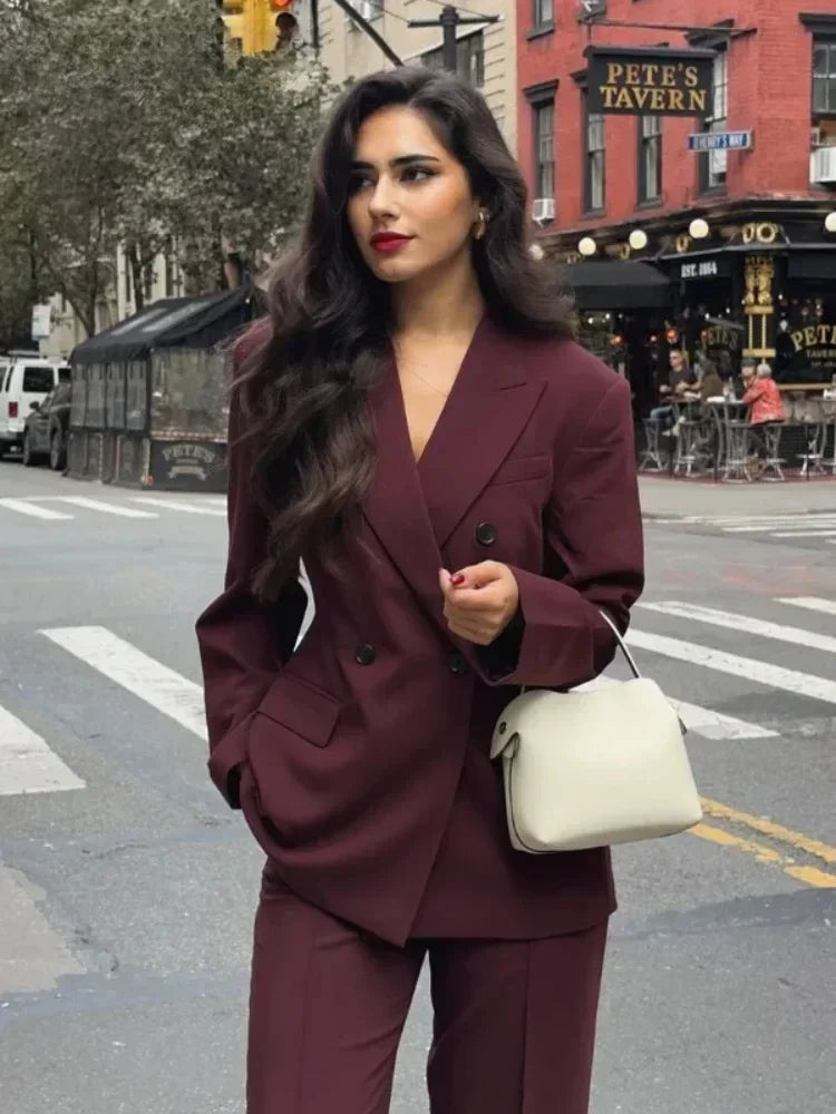 LIZA Wine Red Blazer