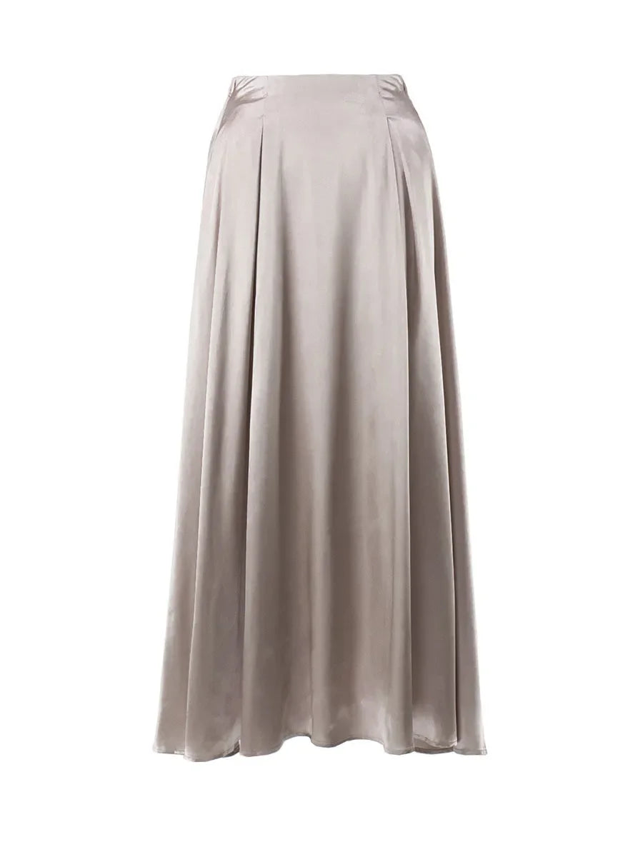 Deeptown Satin Maxi Skirt - Celestia Couture