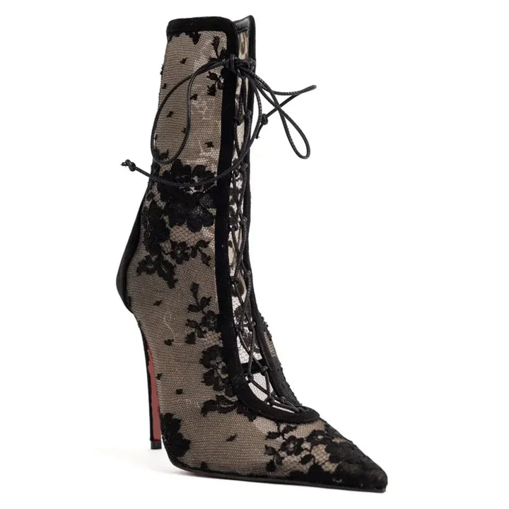 Celestia Noir Lace Boots