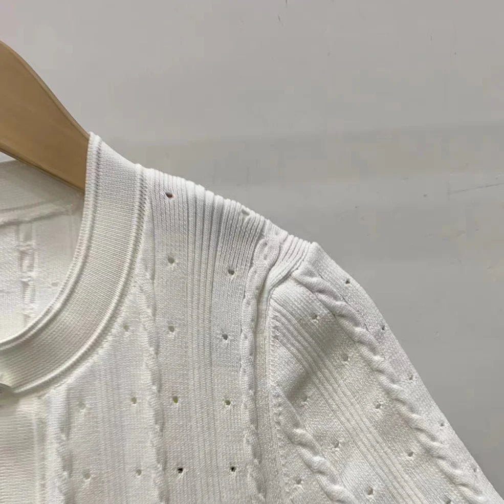 Mona Hollow Knitted Dress