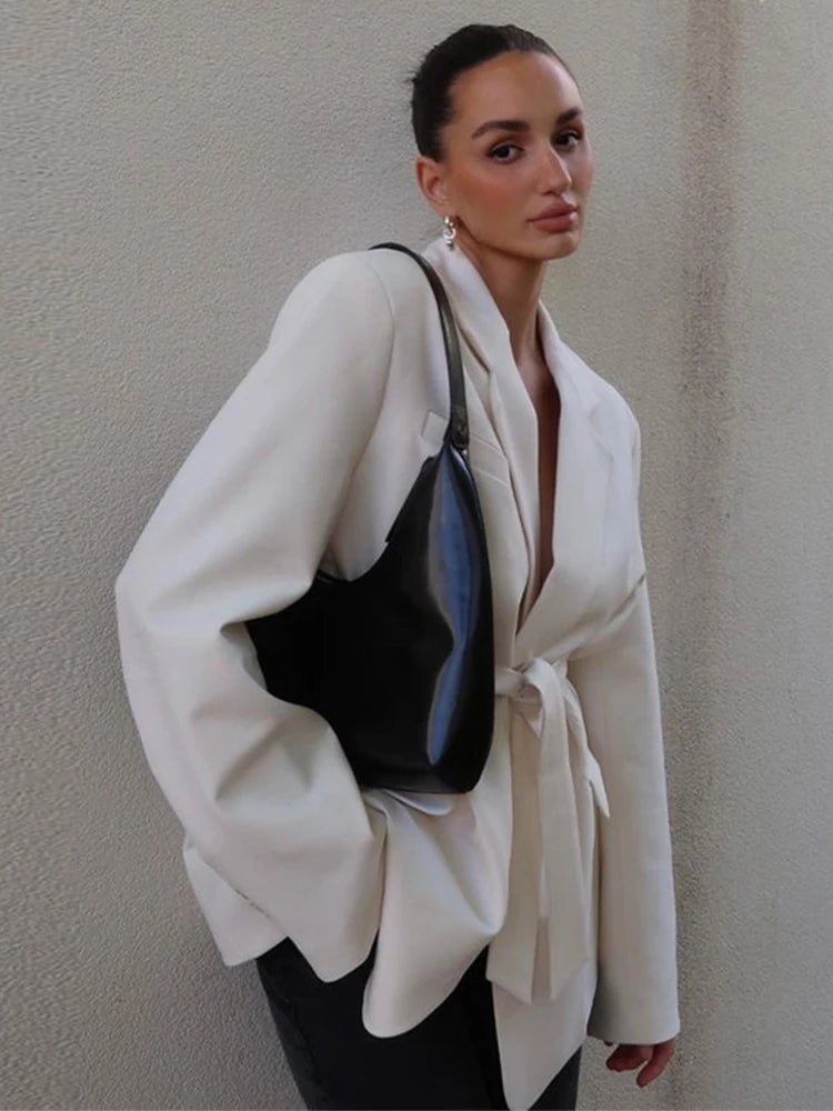 KAREN Elegant Belt Blazer