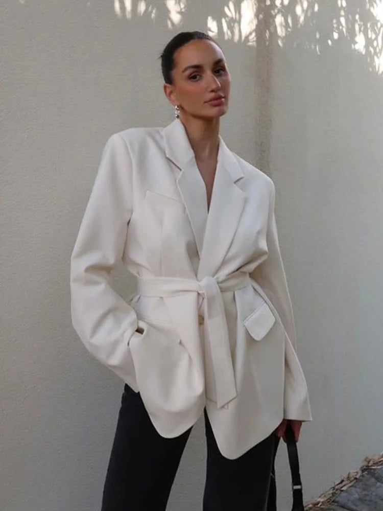 KAREN Elegant Belt Blazer