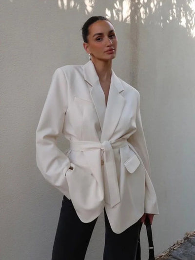 KAREN Elegant Belt Blazer