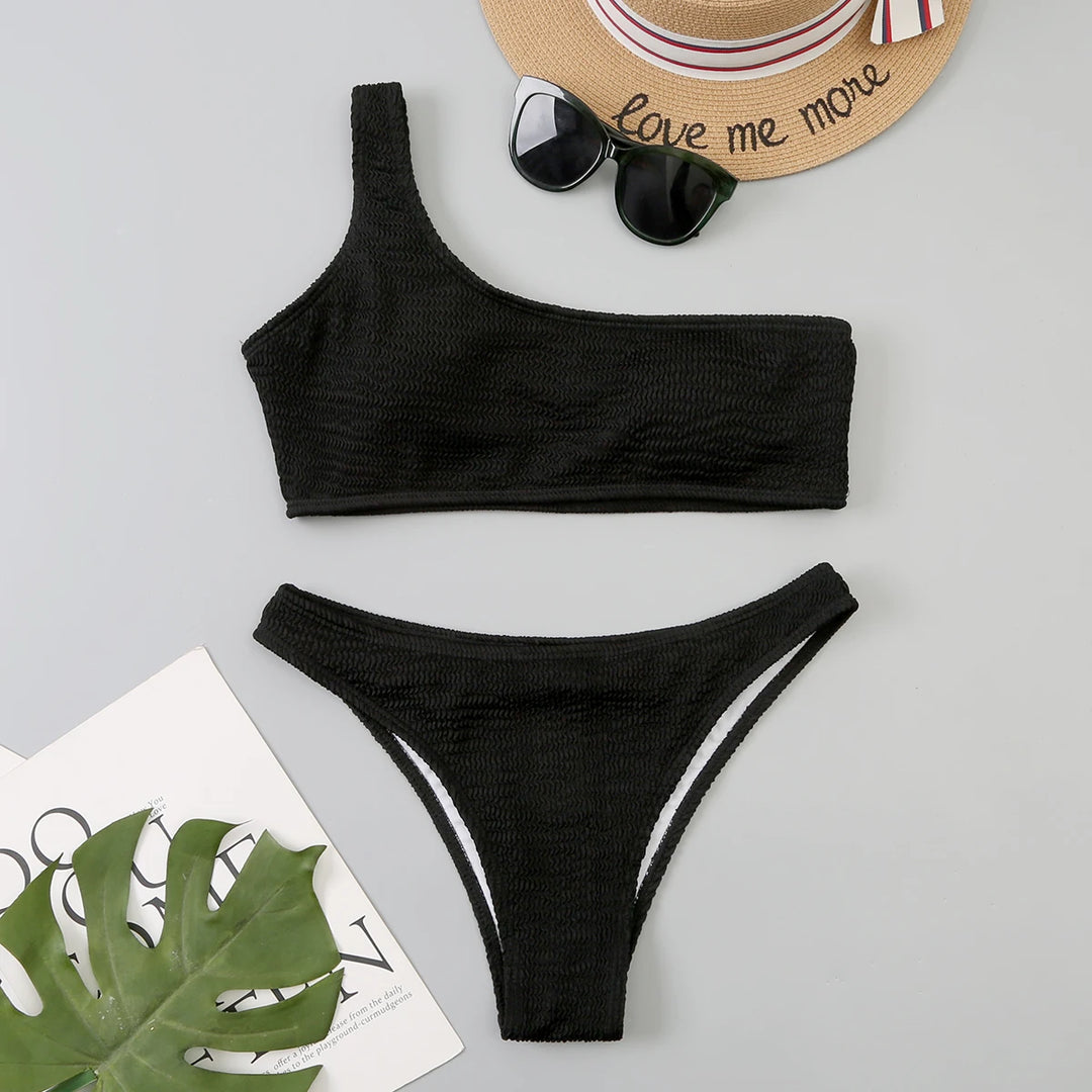 Ocean Goddess One-Shoulder Bikini - Celestial Couture