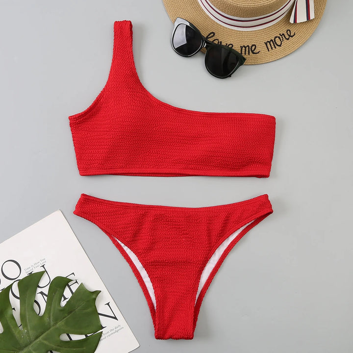 Ocean Goddess One-Shoulder Bikini - Celestial Couture