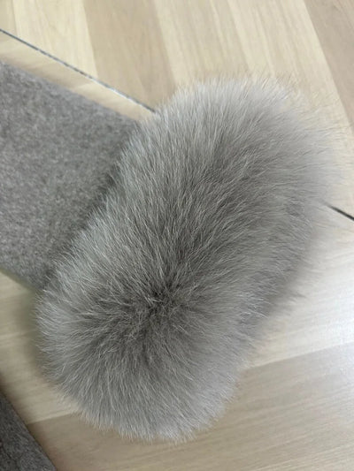 ELARA 2 WOOL COAT FOX FUR