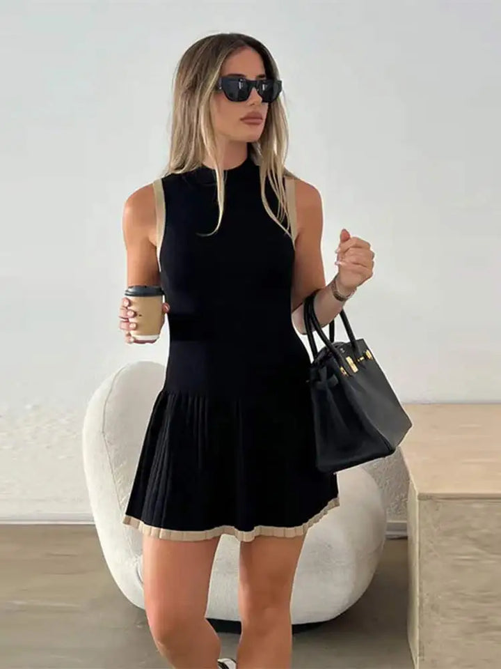 Women Elegant Ruffle Hem Knit White Long Dress O-neck Flare Long Sleeve Backless Bandage Dresses 2024 New Evening Party Robes - Celestia Couture