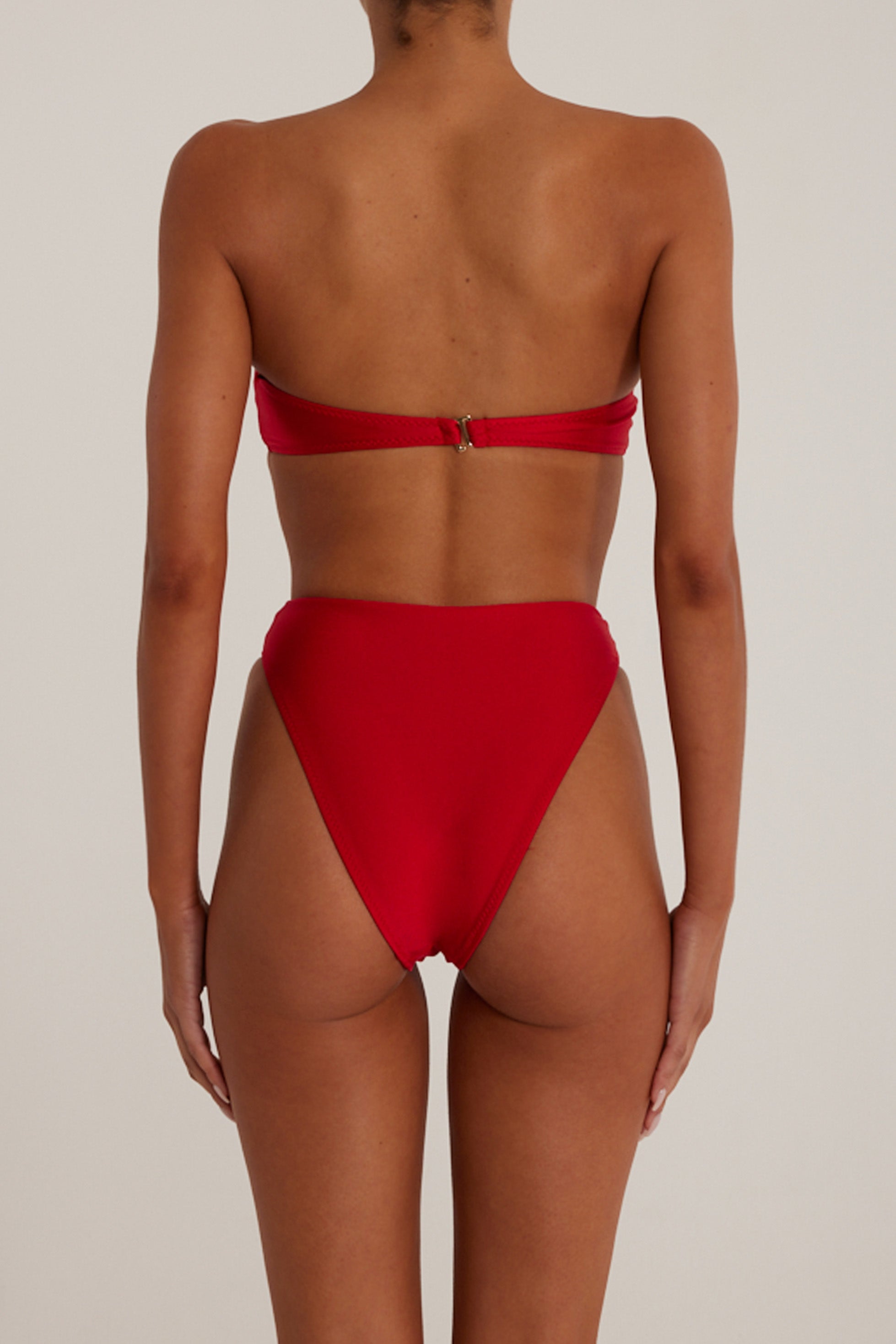 Rosette High Rise Bottom (Scarlet Red/Red) - Celestial Couture