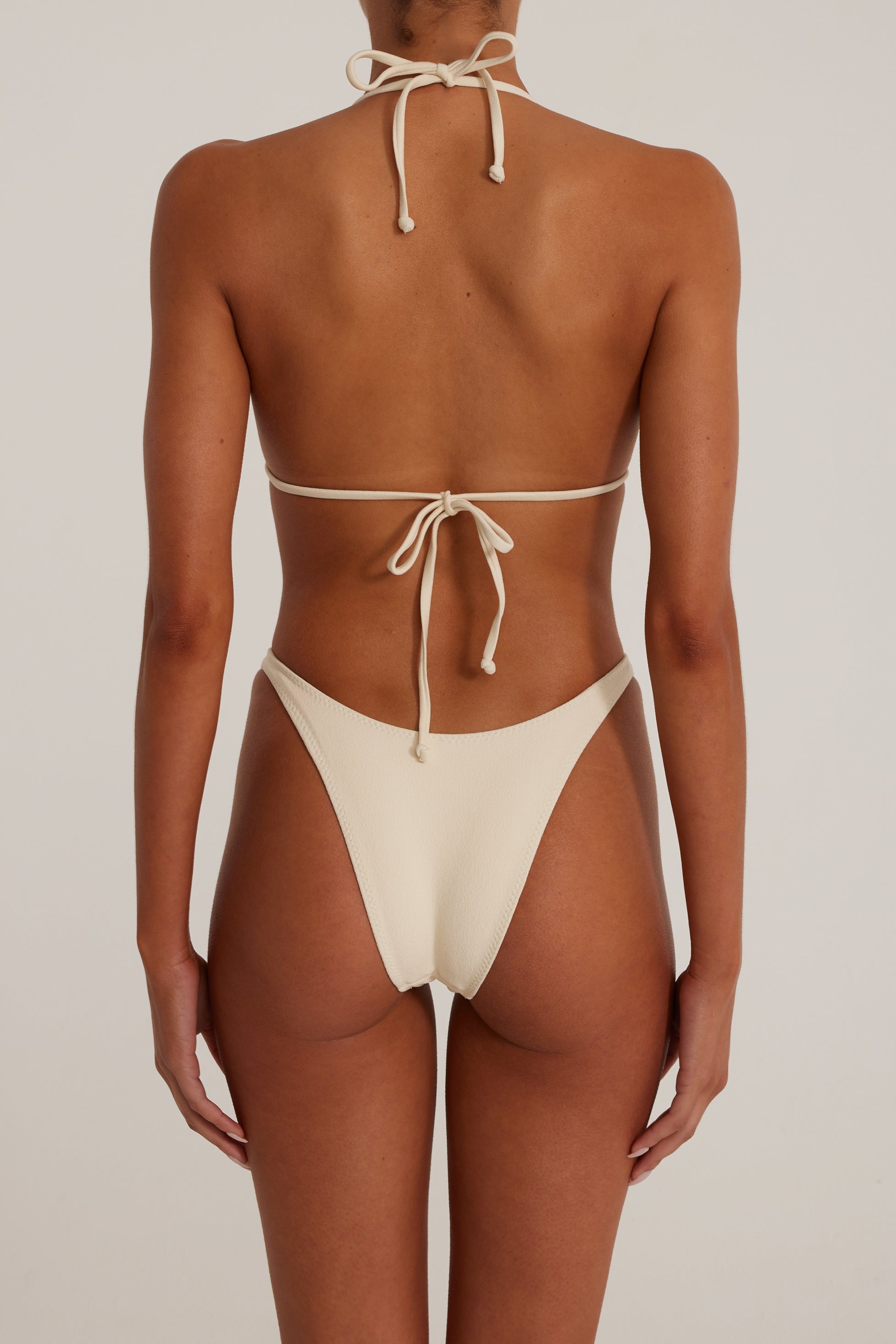Rosette 90s Bottom (Faux Suede Cream/Cream) - Celestial Couture
