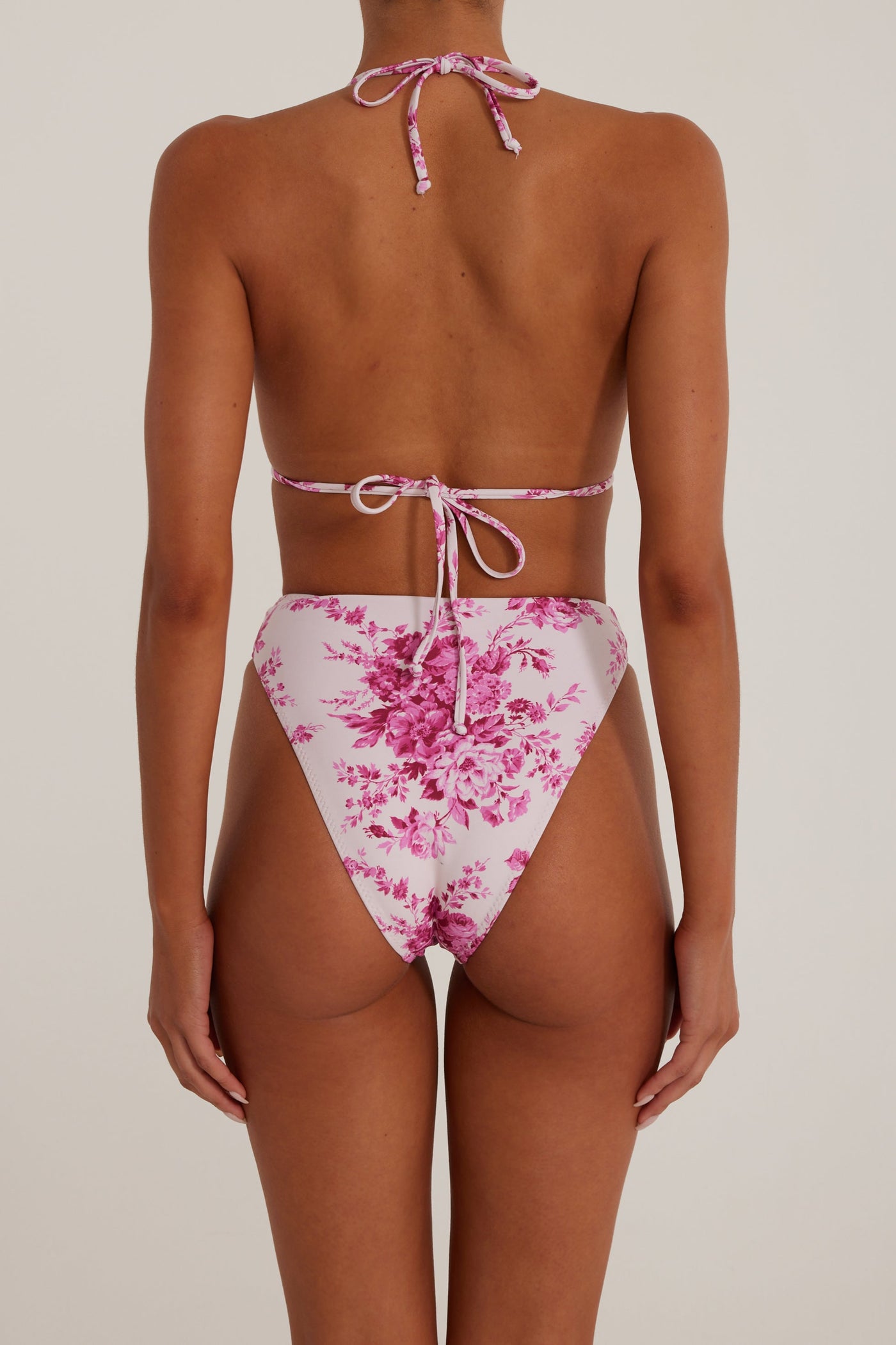 Rosette Triangle Top (French Floral) - Celestial Couture