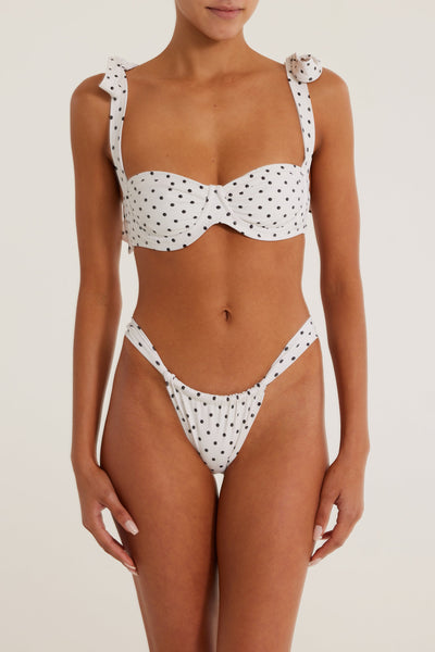 The Lady Bra (Cream Black Polka Dot) - Celestial Couture