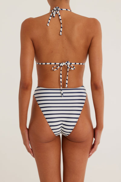 Rosette Triangle Top (Nautical Stripe/Navy) - Celestial Couture