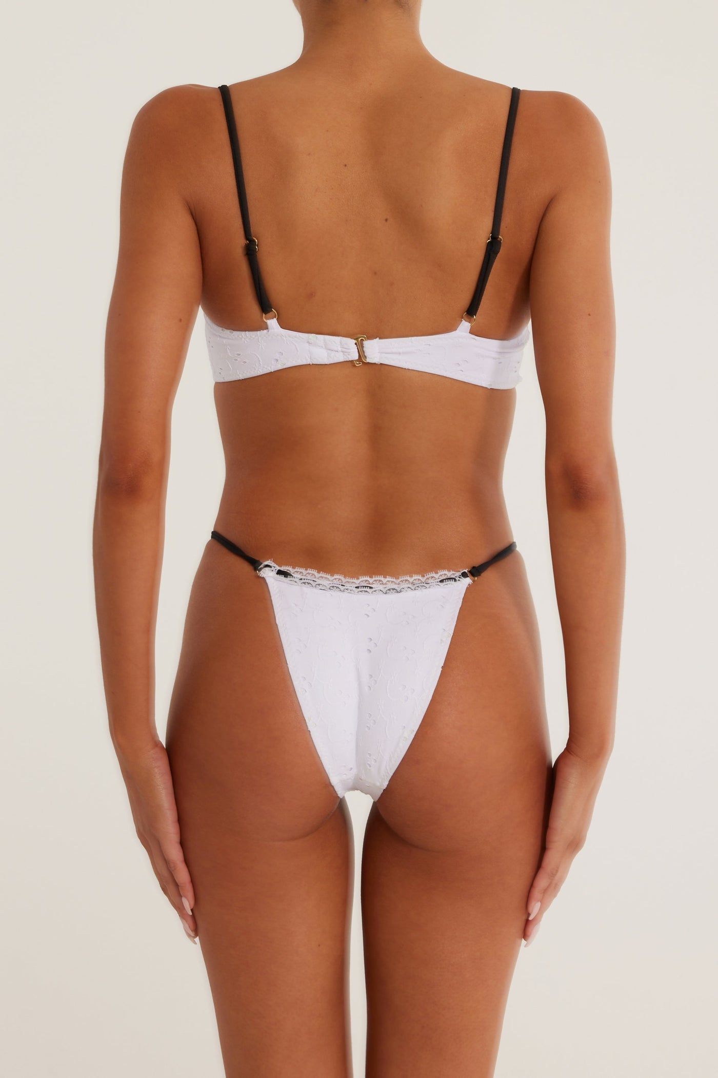 Demi Cup Underwire Top (White Eyelet) - Celestial Couture