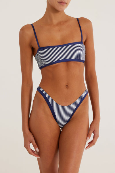 Bandeau Top (Navy Pinstripe/N - Celestial Couture