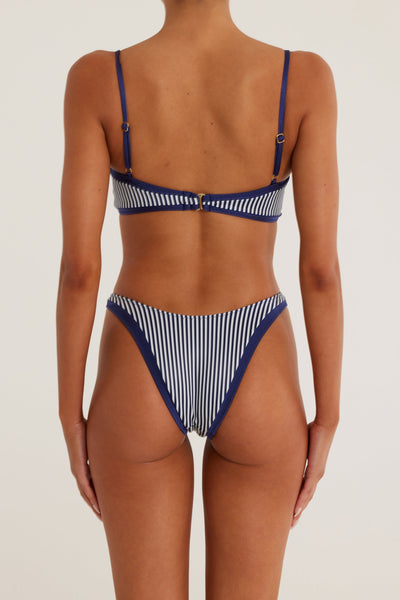 Bandeau Top (Navy Pinstripe/N - Celestial Couture