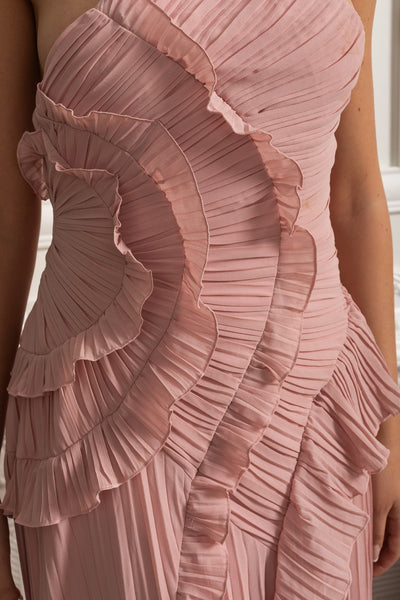 Julia Charming Ruffle Cascade Maxi Dress