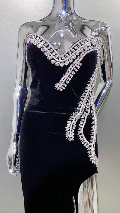 VELVET LUXE DRESS - Celestial Couture