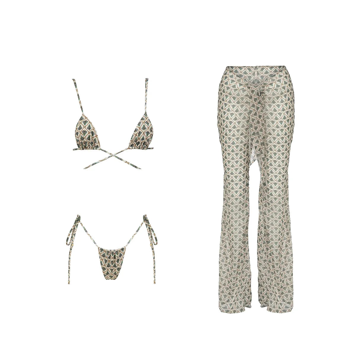 Beatriche 3Pcs Bikini Set Sexy Bikini Push UP Women Swimsuit - Celestial Couture