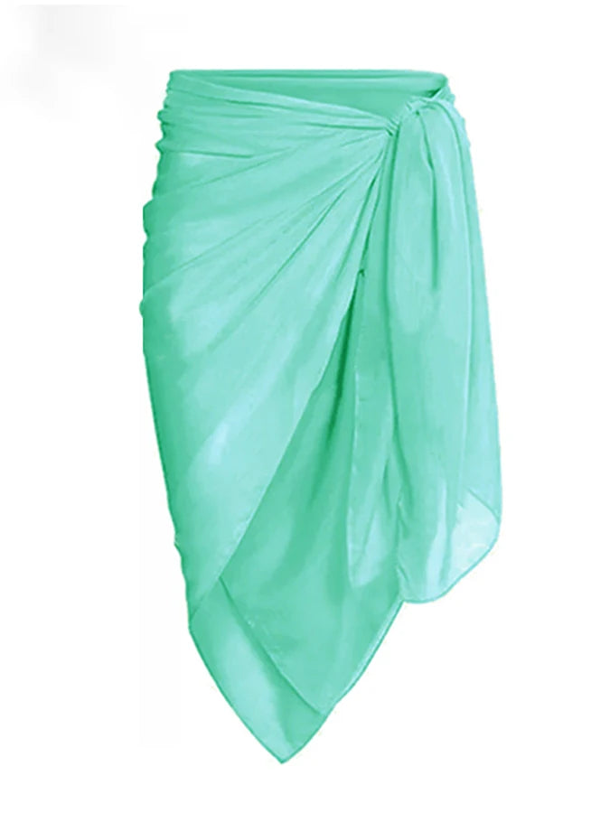 "Ocean Serenity" Fashion Printed Shoulder Strap Bikini Set - Chic Slim Fit, Backless, Push-Up Swimsuit for Beach and Pool - Celestial Couture